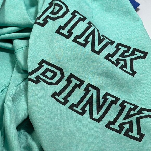 VICTORIA SECRET PINK Ultimate half zip pullover Size Medium Mint Activewear - Picture 3 of 15